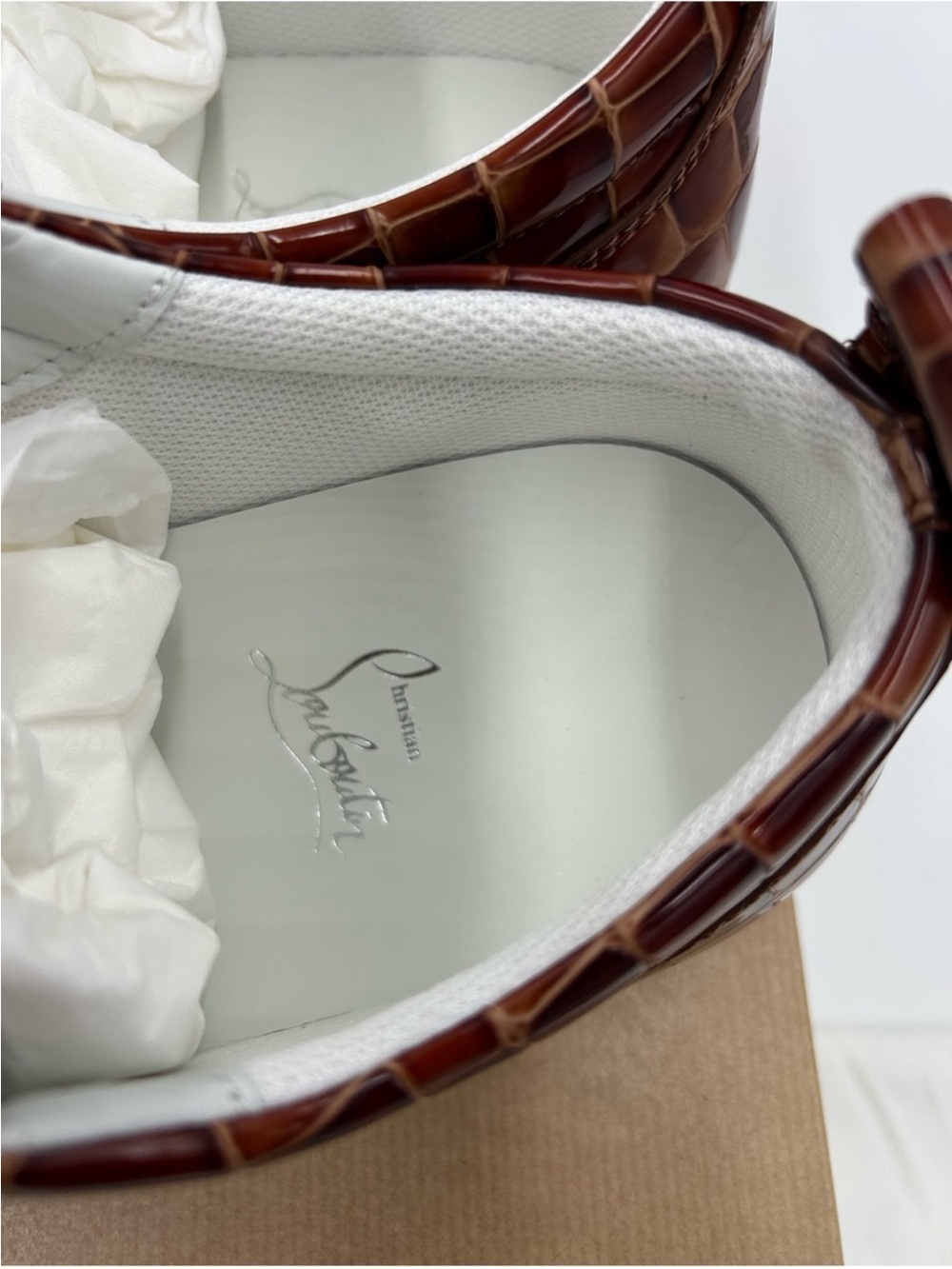 Christian Louboutin Men's FAV VONTADE CROC SNEAKERS . Size 43 - Picture 7 of 11